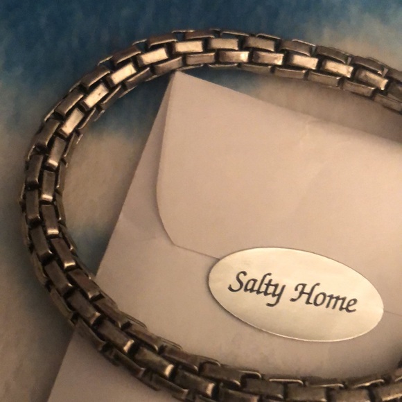 Believe Silver Stretch Bracelet From Bridge Hampton’s Salty Home NWT - Picture 3 of 3